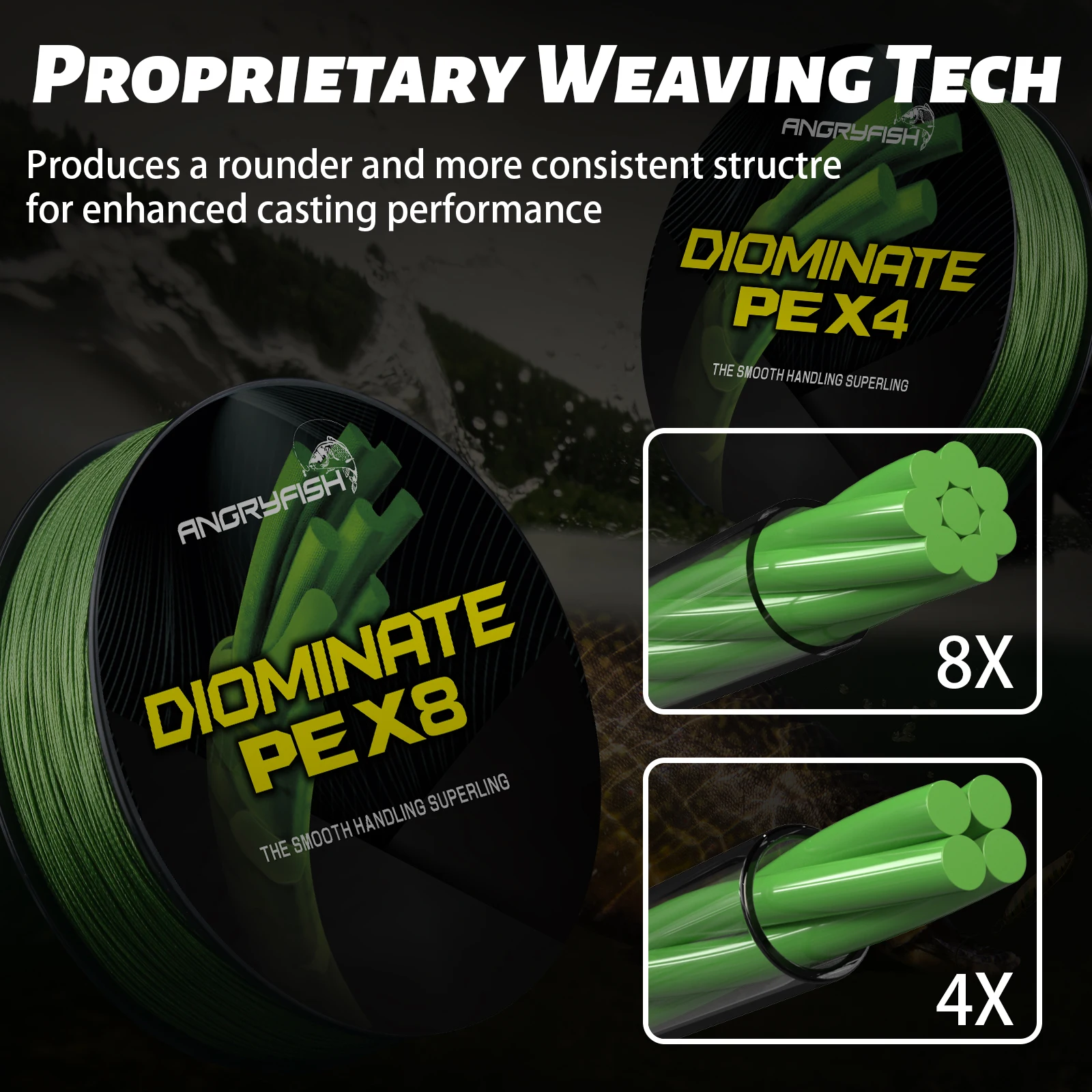 Wholesale 5 Colors 8 Strands 300m Pe Saltwater Braided Fishing Lines