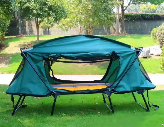 Large Warm Folding One Persons Camping Bed Outdoor Tents Waterproof Hiking Above Off The Ground Sleeping Bed Tent Cot With Bed