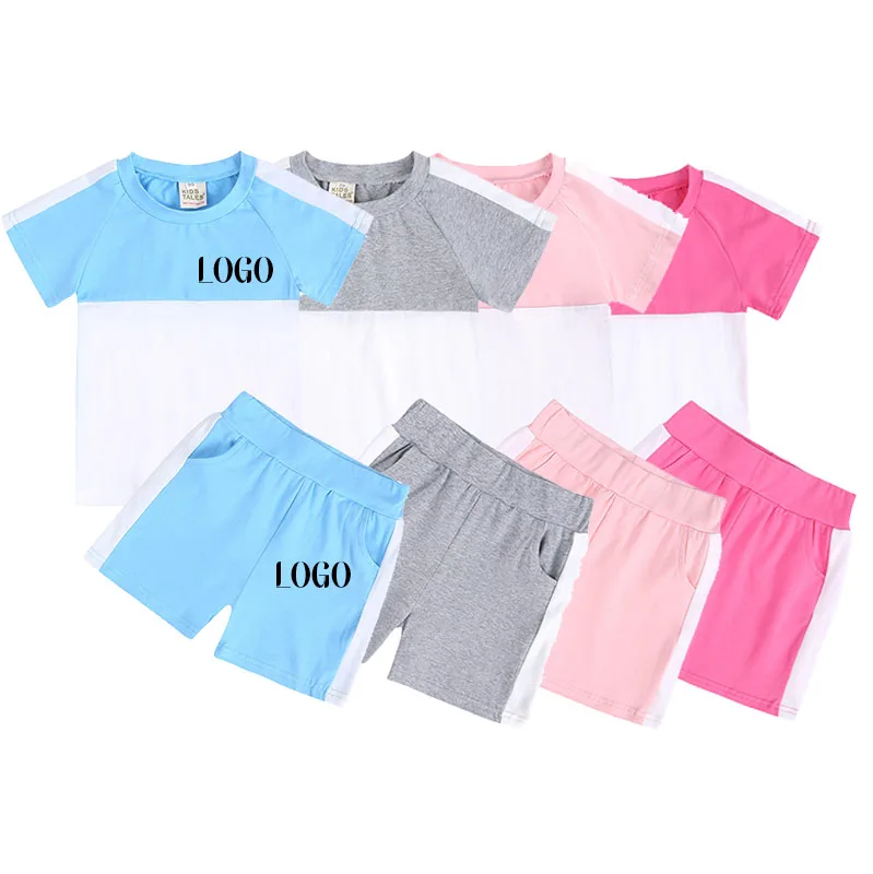 Custom Kids Tales Toddler Summer Fashion Clothing Set Children Boys Girls Bulk Wholesale Blank Kids Clothes Sets Supplier