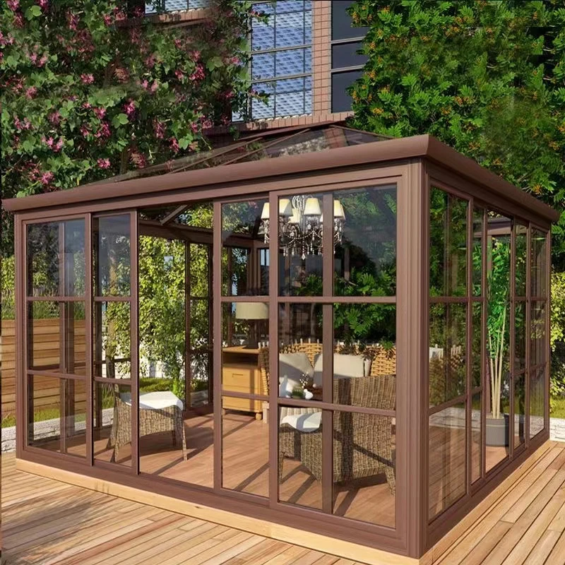 Extension Sunroom Veranda Garden 4 Season Comservatory Sun Room laminated glass for sunroom