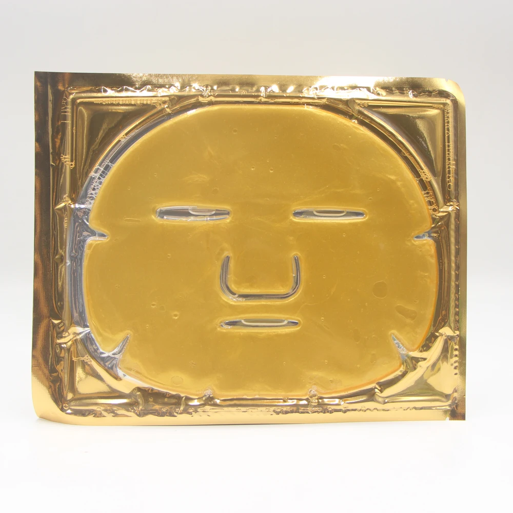 Hot Selling 24K Gold Golden Collagen Crystal Facial Sheet Mask For Anti Wrinkles Masque au collagen
