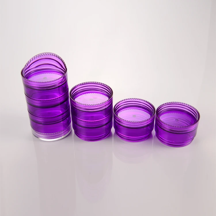 MM-PB045 Cheap Price Medical Purple Clear Eco-friendly Plastic 7 Days Weekly Detachable Stackable Cylinder Pill Box
