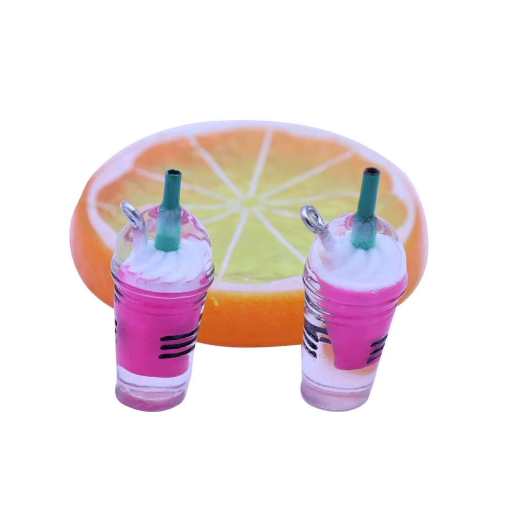Hot Sale 9*35mm 3D Red Coke Cup Charm Resin Beads Pendants for Making Necklace Earrings