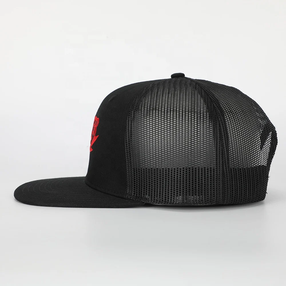 High Quality Classics Wholesale Custom Snapback Cap Embroidery Logo Gorras 6 Panel Black Cotton Oem Flat Brim Outdoor Mens Hat