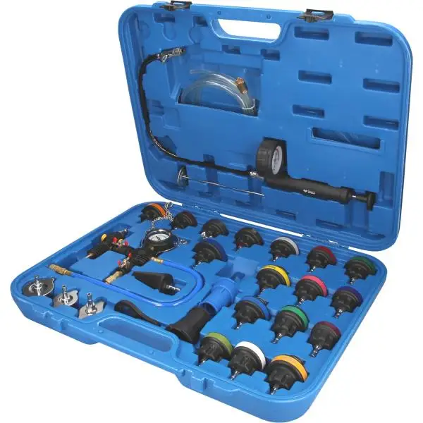 BRILLIANT TOOLS - Master cooling radiator pressure tester with vacuum purge and refull kit (28 pcs.)