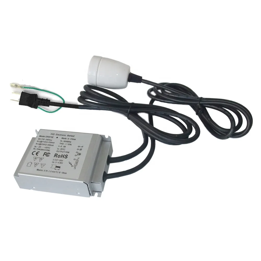 Electronic CDM Ballast 35W 50W 70W UV Lamp Electronic Ballasts with Plug and Socket For metal Halide Lamp