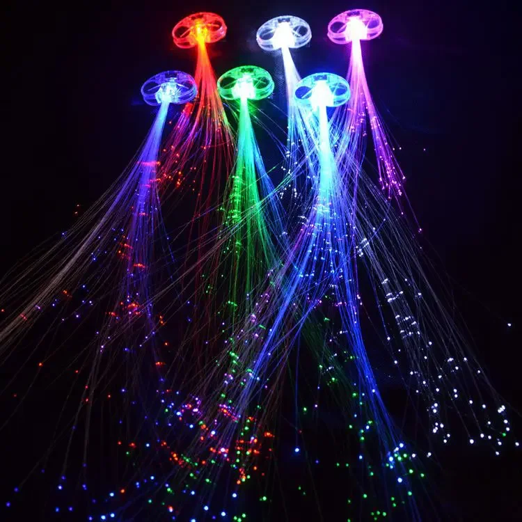 Colorful Flash Led Hair Braids Luminous Party Girl Hair Braid Night Club Lights-Up Led Hair Lights Flashing Multicolor