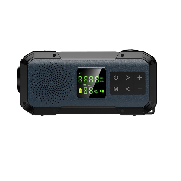 D589 Outdoor Am Fm Speakers Mic Camping Lamp Wireless Radio Solar Speaker With Bike/Motorcycle Stand/Hook