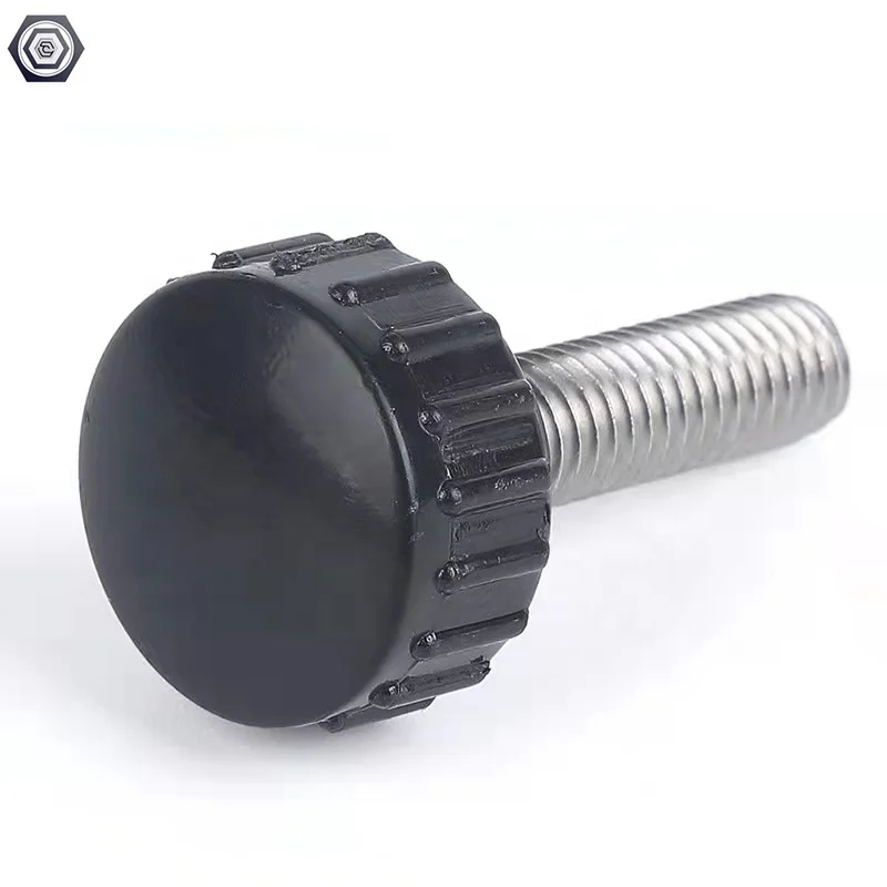 Stainless 304 Straight Grain Handle Screw Bakelite M4*12 Plastic Thumb Screw