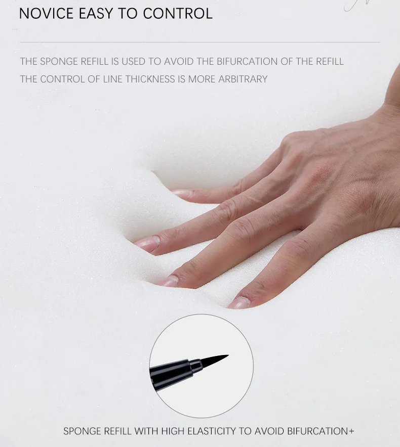 cosmetic makeup black flash private label shimmer glitter custom logo waterproof eye-liner pen color liquid eyeliner