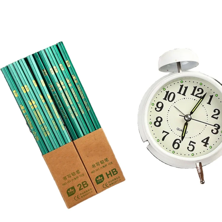 High quality wooden standard pencils 12PCS 2B HB pencil with eraser for sketching writing