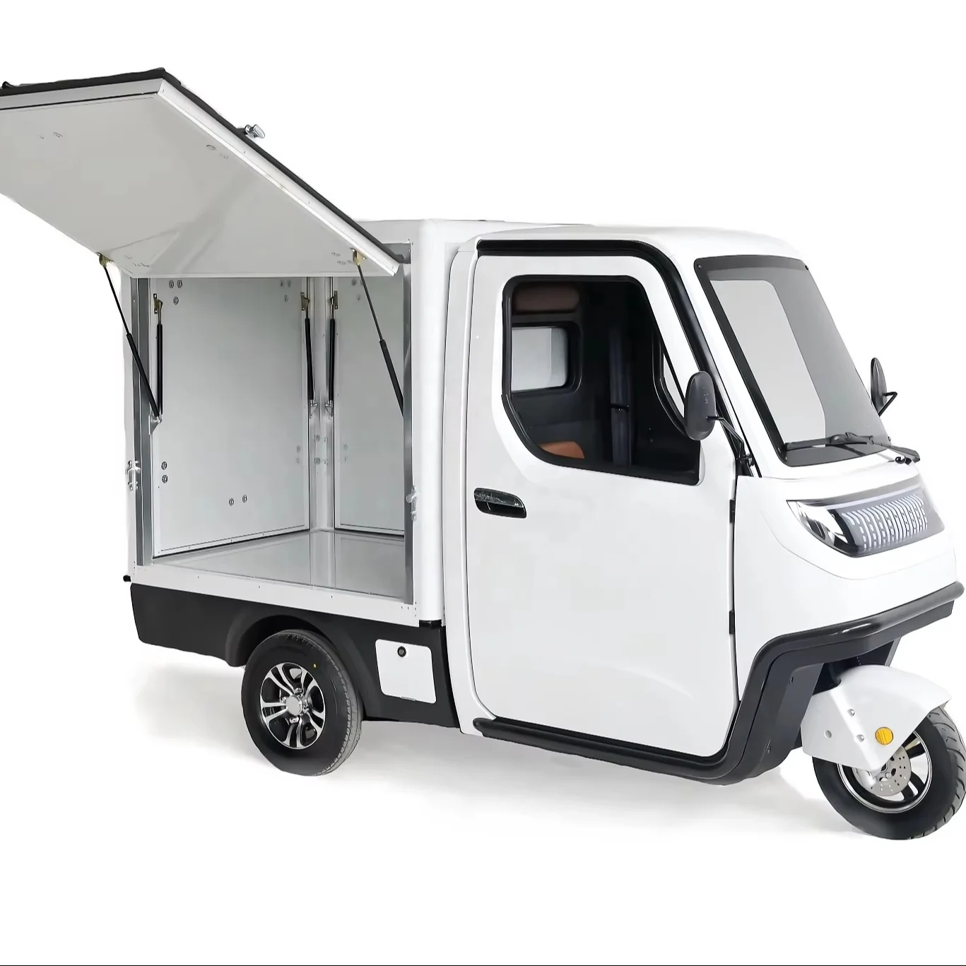 Open type electric food delivery tricycle snack Cart coffee car