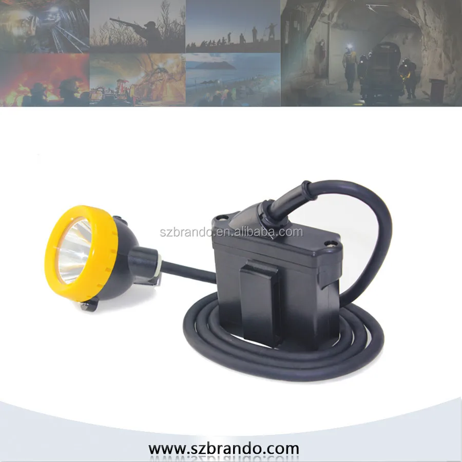 6.6Ah Cord Miner Safety Hard Hat Lamp Explosion Proof Ip67 Waterproof Coal Mining Cap Lamp 12000lux Kl5m
