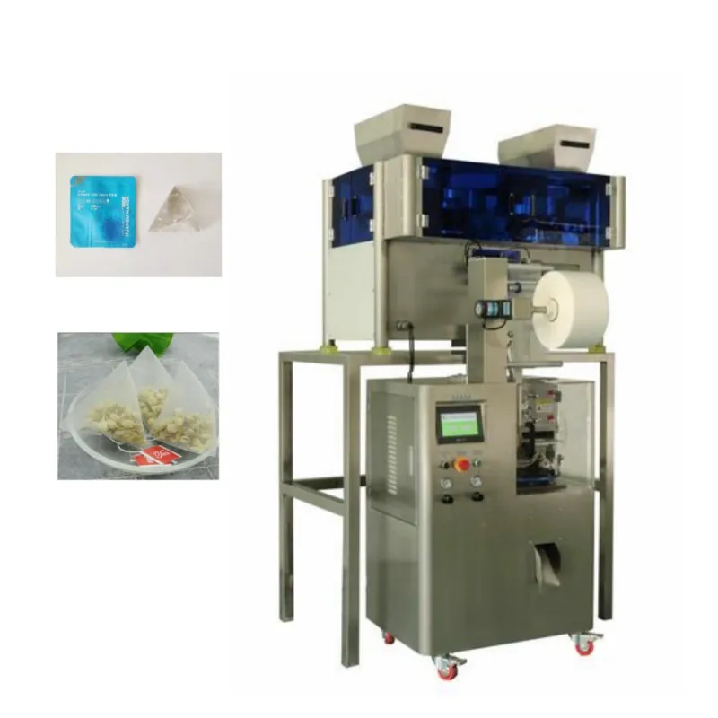 3-side Ultrasonic Sealing Triangle Pyramid Inner And Outer Bag Packaging Machines