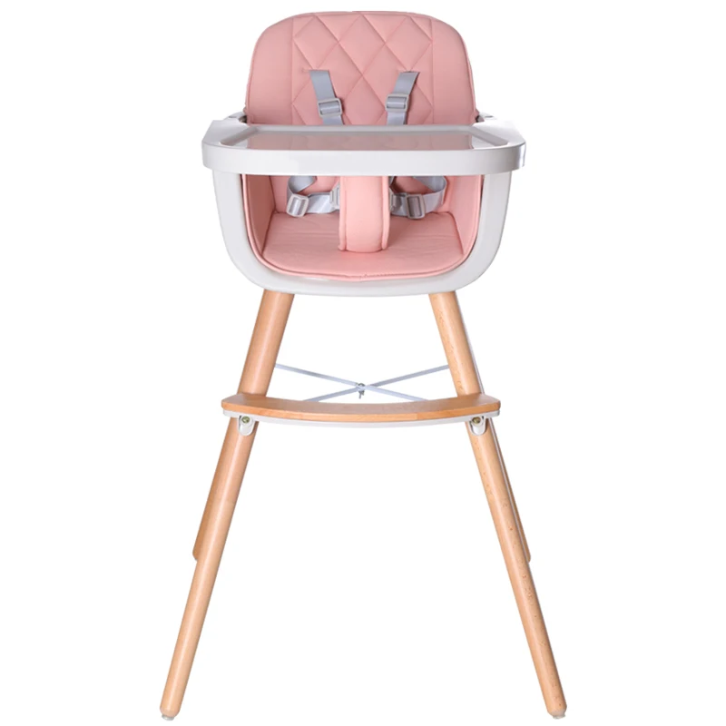 Multifunctional Adjustable Wood High Chair Baby Feeding Plastic Dinning Kids Table And Baby Feeding Chair
