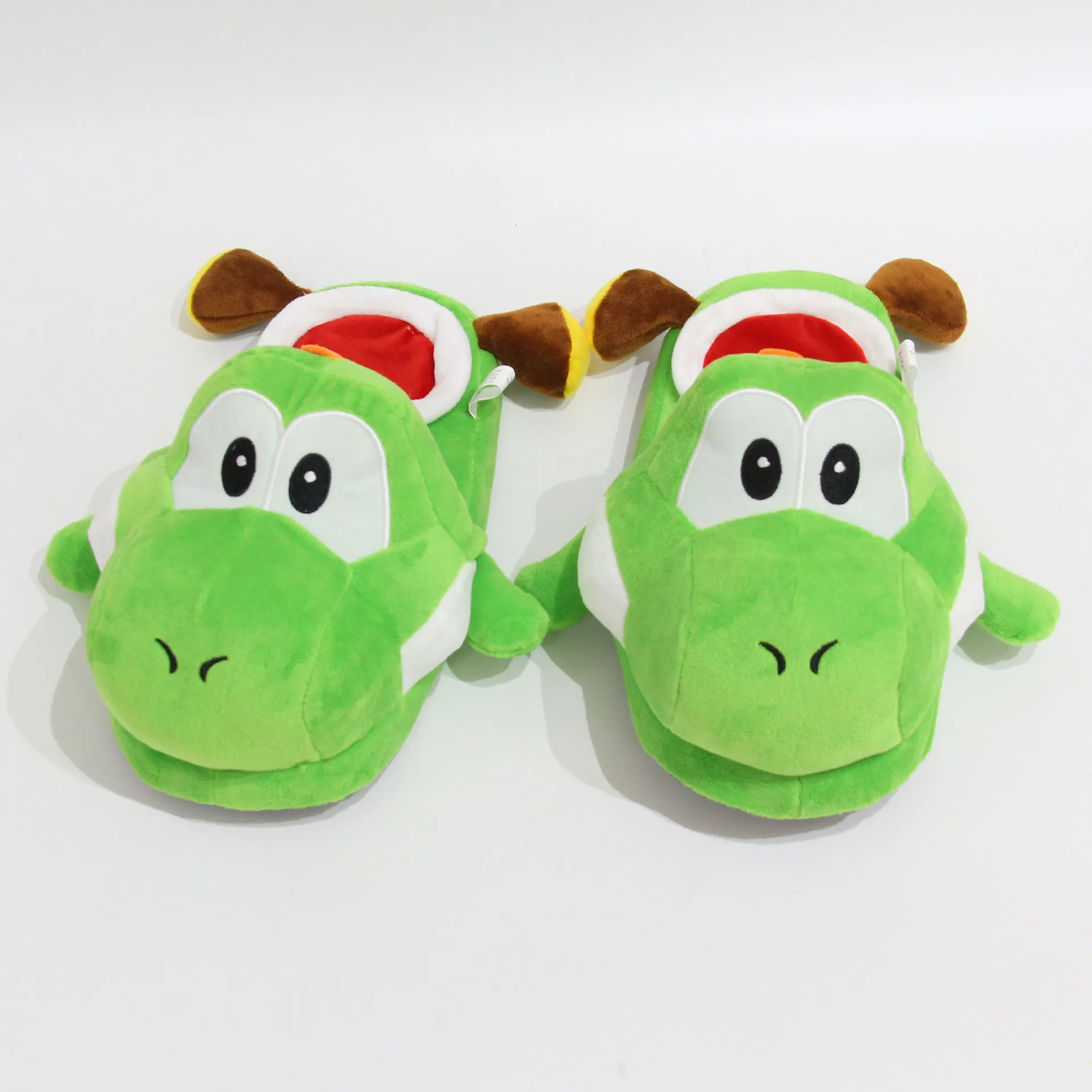 Mario Yoshi Plush Slipper, Green Yoshi Indoor Slipper, Stuffed Mario Bros Yoshi Slipper