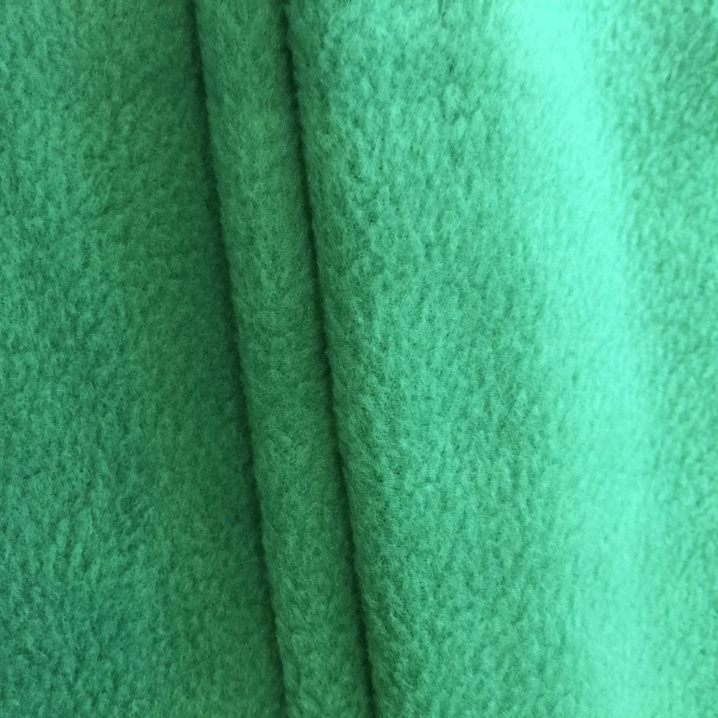 100% polyester solid polar fleece knitting fabric two side brushed and one side antipilling for blanket