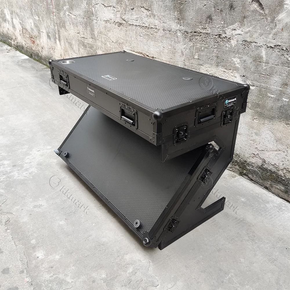 KKMZTABLE Portable mobile assembly rectangular dj z table Z-Style Flight Case for Pioneer Digital Controller Bright Light
