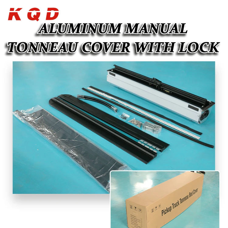 Truck Accessories Waterproof Manual Hard Bed Covers Pickup Retractable Aluminum Manual Tonneau Cover with Lock