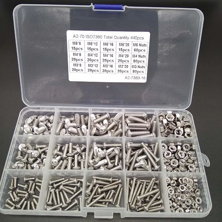 316 304 Stainless Steel 3/8-16 Button Head Screw  m5 Screw 16mm Button Head Bolts