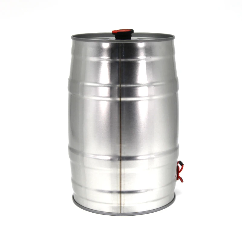 Factory hot sale direct sale 5L mini round stainless steel metal wine barrel with tap