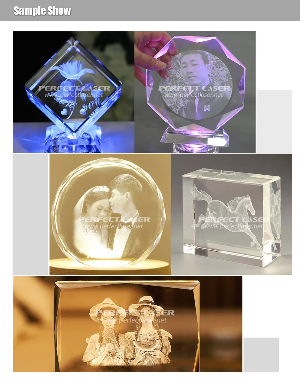 Perfect Laser Cheap Price 3d Glass Laser Engraving Machine
