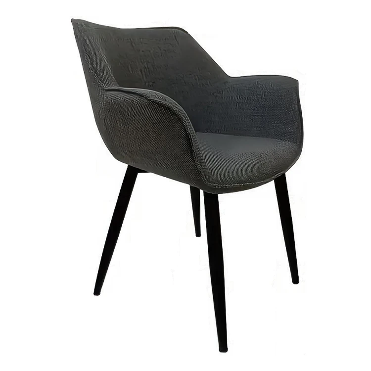 modern simple elegant home kitchen dining room chairs upholstered seat backrest fabric dining chair with metal legs