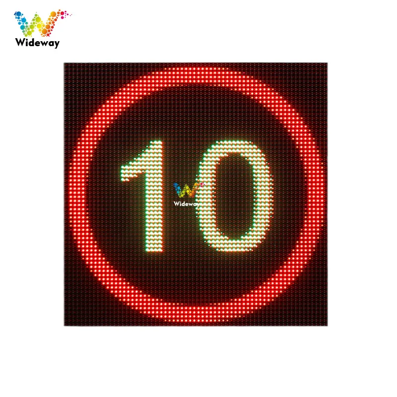 EN12966 Roadside Traffic Information Safety Sign ITS Wireless System LED Image Text Variable Speed Limit Display
