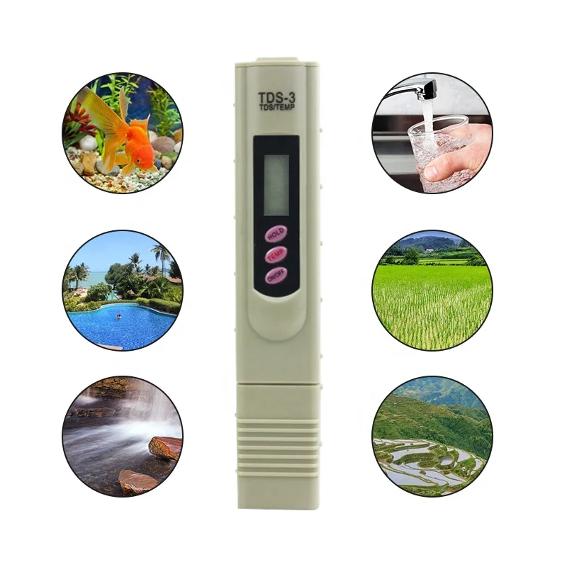 Top selling 0 to 999 ppm portable tds water tester pen with temperature function tds water tester