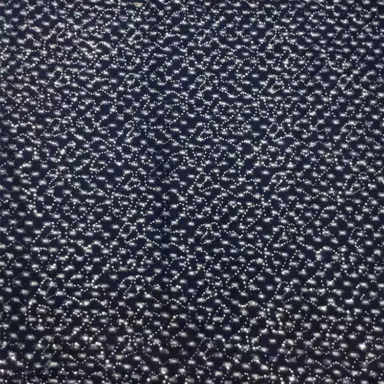 New design polyester sequin perforated Hollow stretchable embroidered cotton denim fabric for clothes