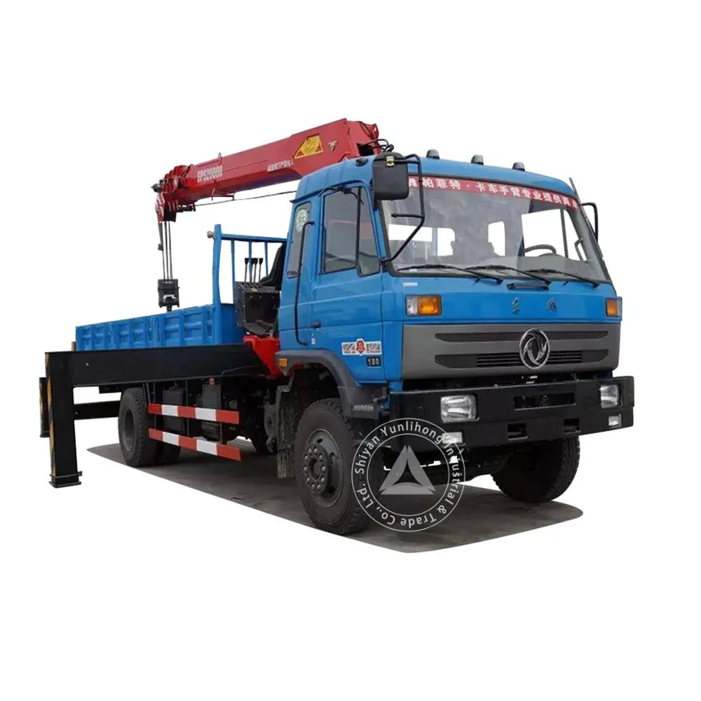 Truck Mounted Boom Crane China 8ton Truck Crane For Sale Truck Mounted Crane with flatbed