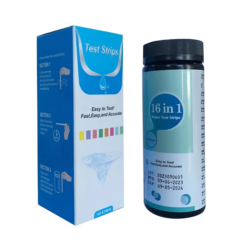 16 in 1 Drinking Water Test Kit Strips, Home Water Quality Test for Tap Water, Pool, Spa, Aquariums, fish tank
