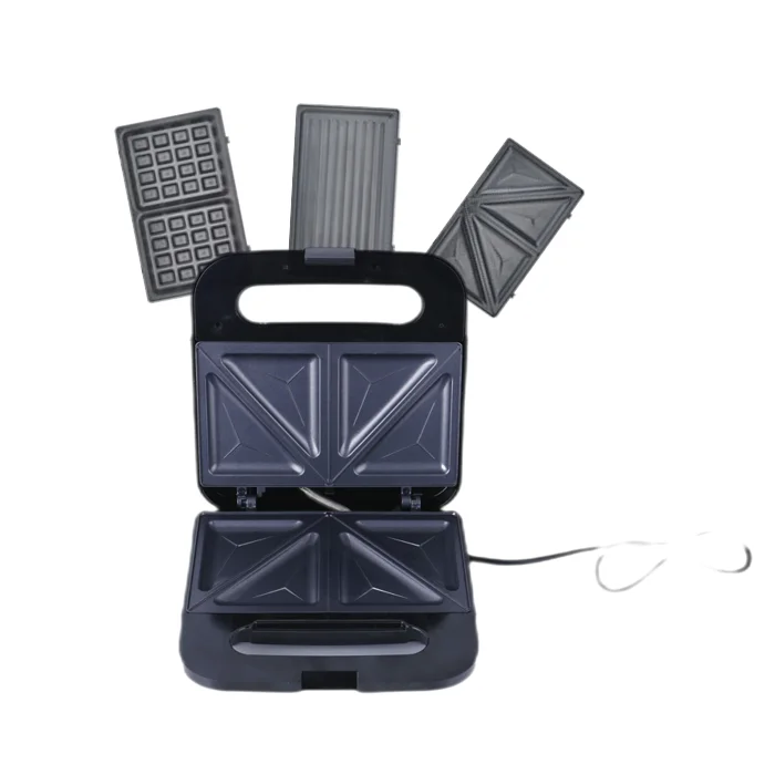 3 In 1 Huining Electric Sandwich Maker Household Popular Professional Metal Bread Grill