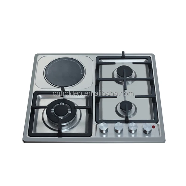 NG LPG 4 burner kitchen stove stainless steel built in gas stove
