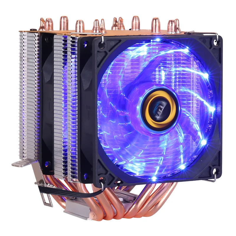 Six heat pipe copper pipe cpu radiator -quiet 1155 AMD2011 pin CPU fan 1366 desktop x79