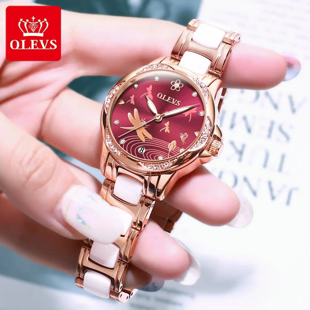 OEM watches womens bracelet custom logo luxury classic design japan beautiful ceramics ladies automatic mechanical women watch