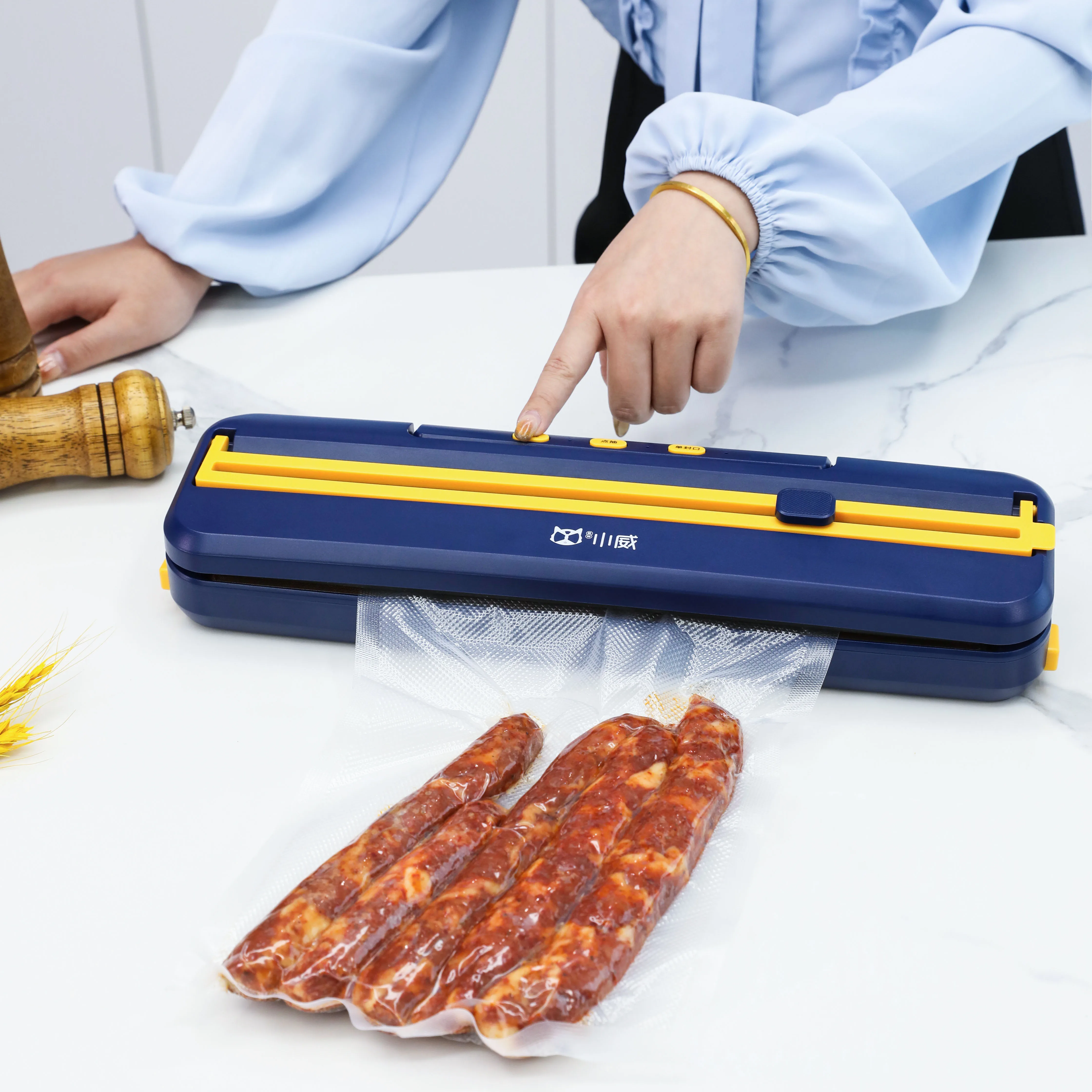 Small Dry Wet Handheld Compact Foodsaver Portable  Packaging Kitchen Appliances China Commercial One Touch Vacuum Sealer