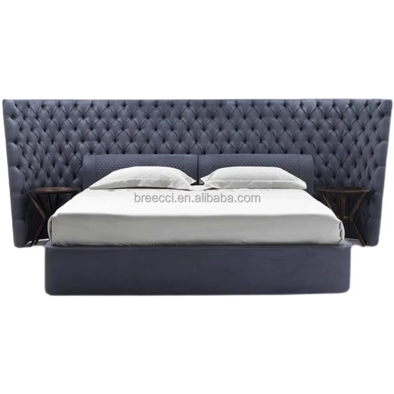 5-звездочная деревянная гостиничная мебель для спальни двуспальная кровать размера «King-Size» для гостиничной квартиры мебель для спальни
