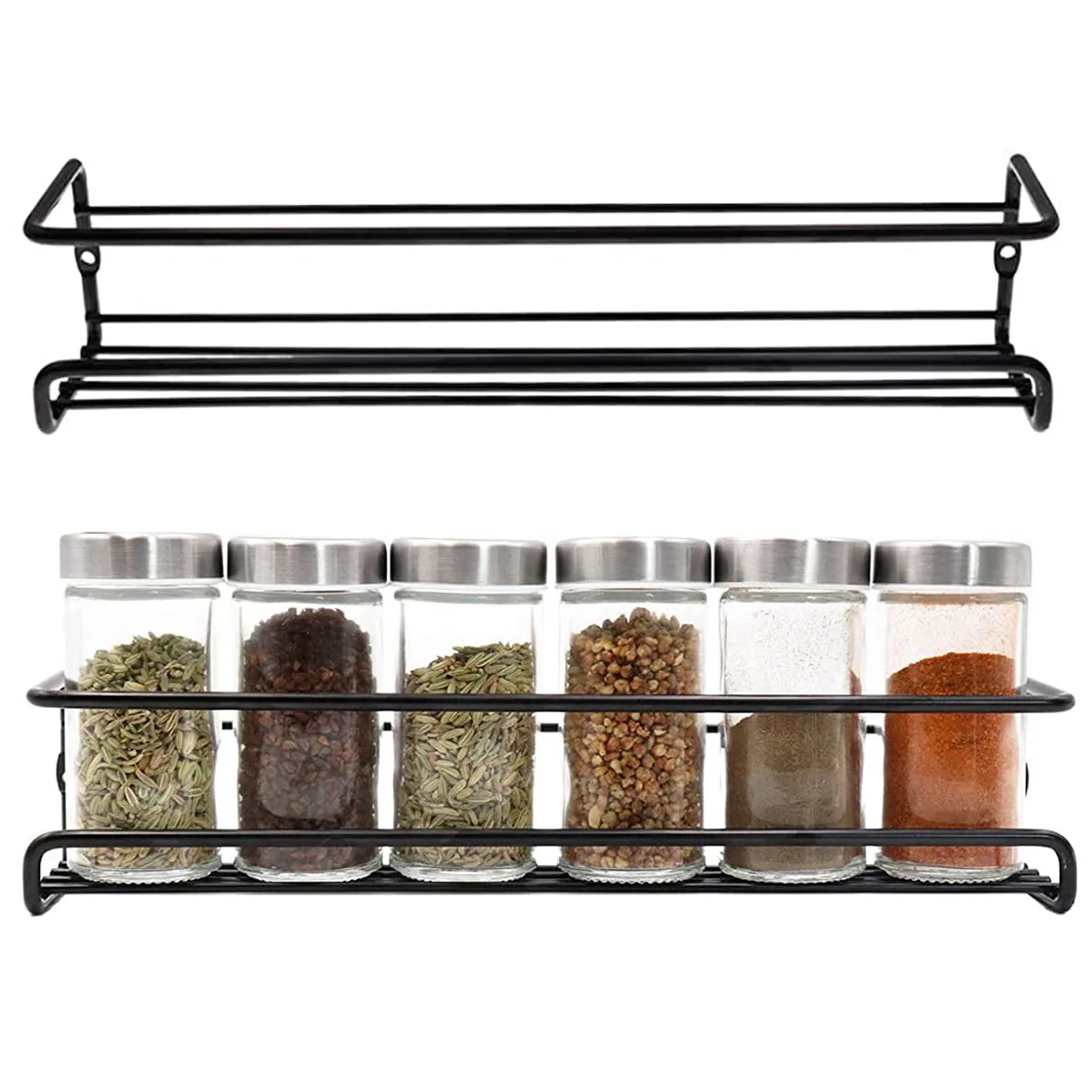 Sturdy Metal Material Adjustable Hanging Shelf Spice Rack