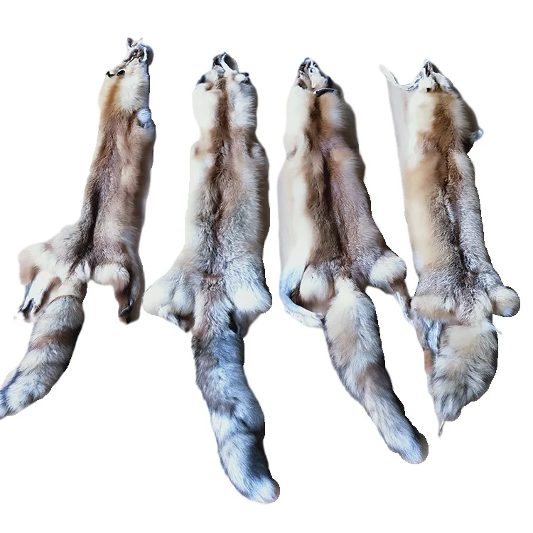 Natural fox skin, clothing, shoes and hats fur decoration accessories, real silver fox red fox skin