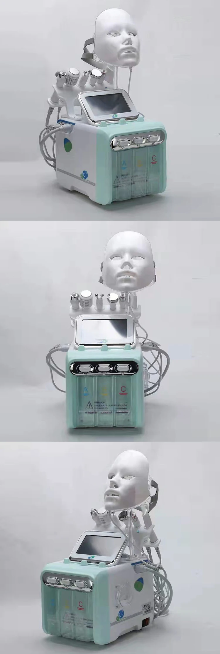 Peel Injector Facial Cold Water Oxygen Machine Dermabrasion Facial 3in1 Anti Aging 4 Color Facial Skin Care Pdt Photon Red