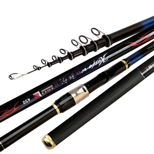 JETSHARK 2.7 3 3.6 6.3m Rock Pole Fishing telescopic rods Large Guide Ring spinning Fishing Rod sea rock fishing rod