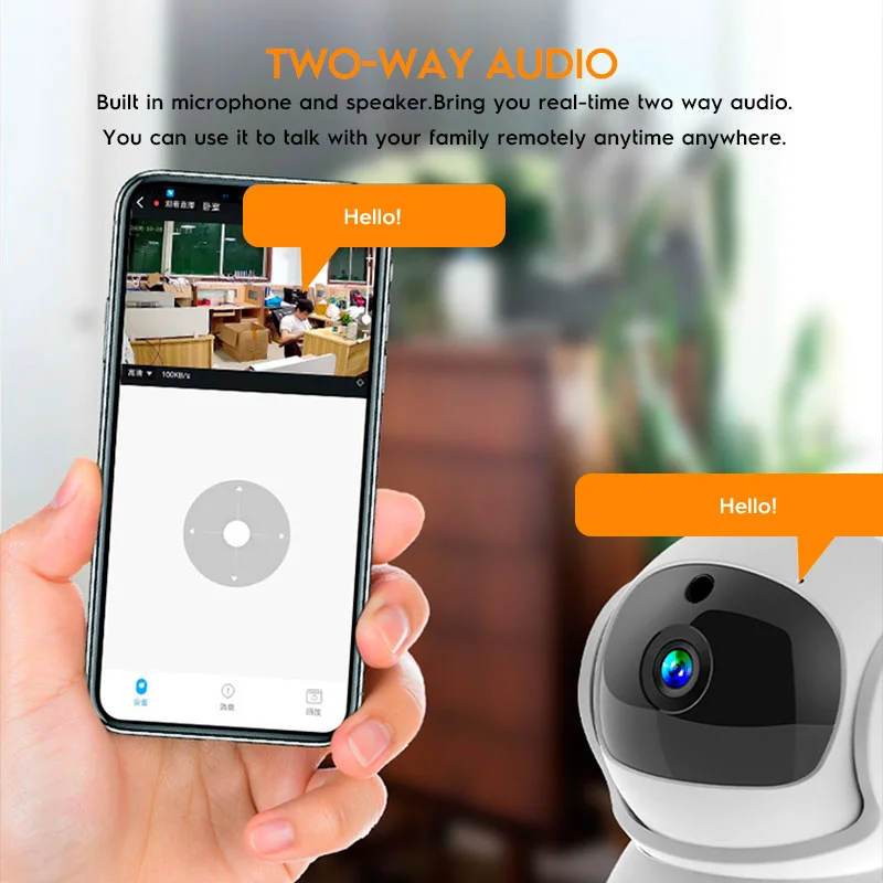 1080P Home Ai Wireless Surveillance Baby Monitor Camara Yiiot App Network Security Cctv System 5G 2.4G Dual Wifi Ptz Camera