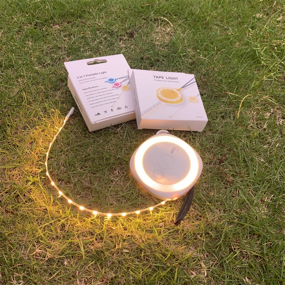 Portable And Retractable Led Light Strip AAA Battery Powered Tape Measure Lamp For Night Camping Light