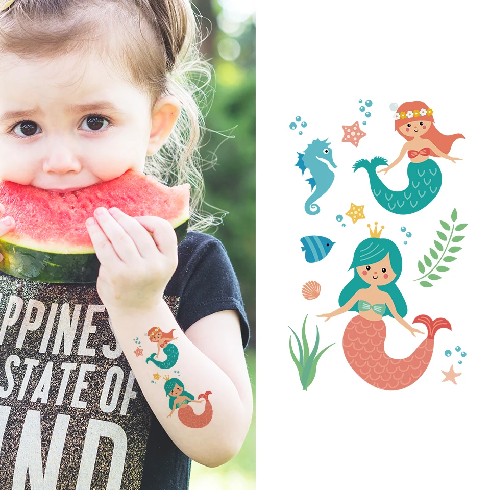 New arrival temporary small Cute Cartoon Safe non-toxic tattoo sticker for girl kids