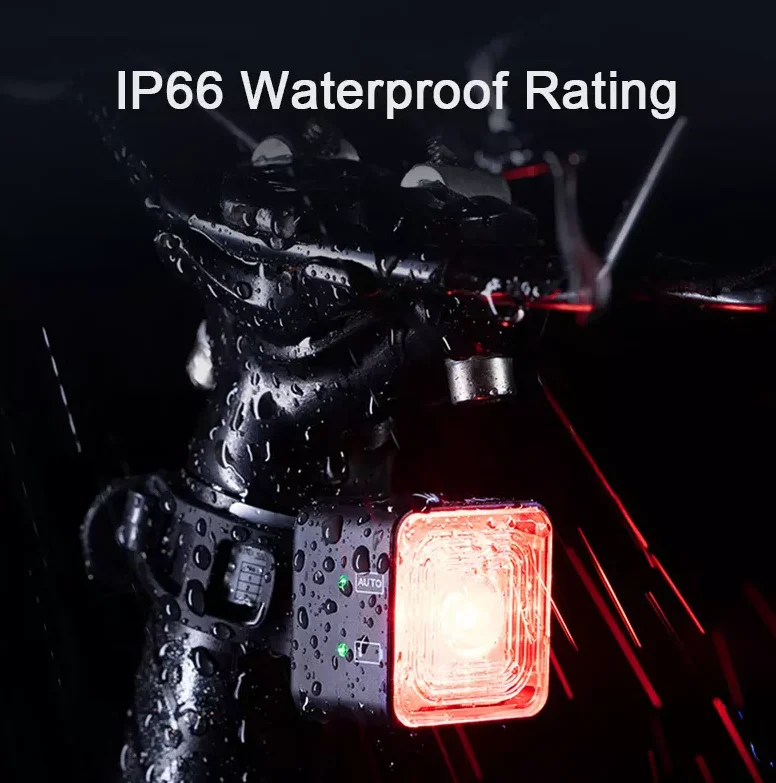 new mini smart IP66 waterproof bike tail light usb rechargeable led bicycle front light with 5 lighting modes