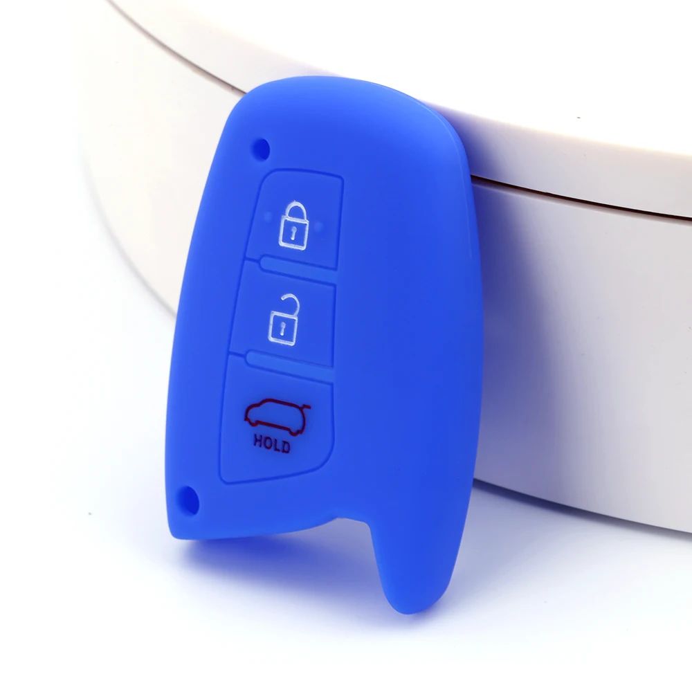 Wholesale custom car key holder fob remote control 3 buttons silicone rubber car key cover