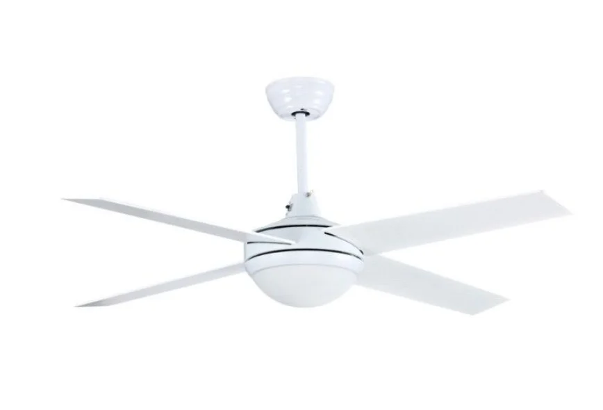 modern decoration living room  white blade smart mini remote control led light ceiling fan