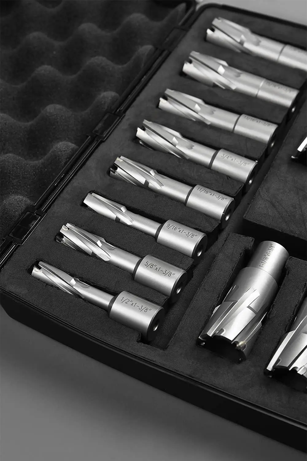Annular Cutter Set Carbide TCT 13 pcs Weldon Shank TCT Annular Hole Core Cutter Carbide Fein Drill Bit for Metal Magnetic Drill