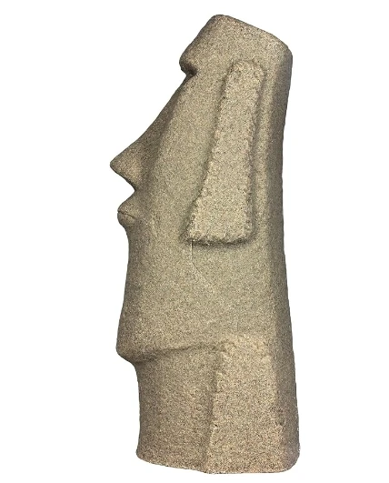 Resin natural sandstone exterior Easter Island head statue for outdoor decoration